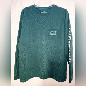 Vineyard Vines Men's Green Long Sleeve Tee